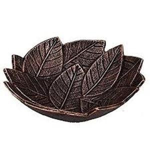 High Quality Metal Alloy Antique Coating Leaf Serving Platter/Bowl Used for Home & Hotel <b>Table</b> Decorated Serving Dish Bowl - Product Image 1