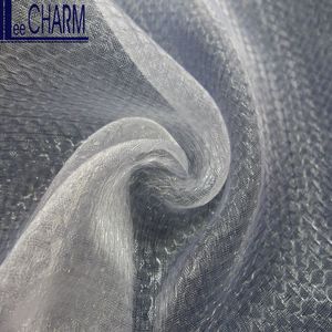 LCSH061 100% Nylon tejido rombo gasa Organza tela transpirable tapicería y accesorios textiles para decoración del hogar - Product Image 4