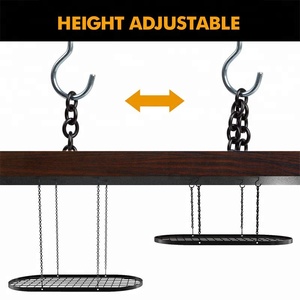 Oniya Titolare di Stoccaggio In <span class=keywords><strong>Metallo</strong></span> Da Cucina Pensile Orientabile Soffitto Pot Rack Con Ganci - Product Image 5