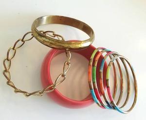 Handmade Brass and Resin <b>Bangles</b> <b>Set</b> Indian Traditional Fashion <b>Bangle</b> - Product Image 2
