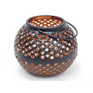 HOME DECORATION ANTIQUE FILIGREE ROUND GOLD HURRICANE LANTERN - Product Image 1