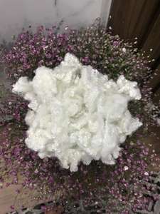 Fibre discontinue de polyester conjuguée creuse de haute qualité recyclée Super White 7D64mm & 15D64mm HCS pour la filature - Product Image 4