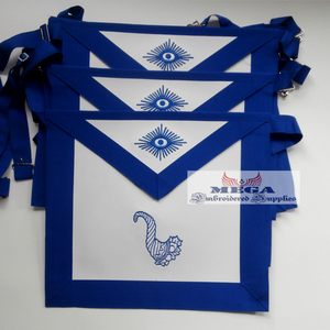Masonic Regalia Blue Lodge Oficial Delantales Cinta de tela bordada de cuero para Freemason Costura Thopson International - Product Image 1