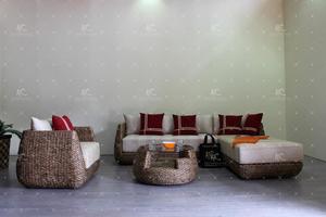 2019รูปแบบที่ดีที่สุดธรรมชาติผักตบชวาชุดโซฟาส่วนสำหรับห้องนั่งเล่นเฟอร์นิเจอร์หวาย - Product Image 5