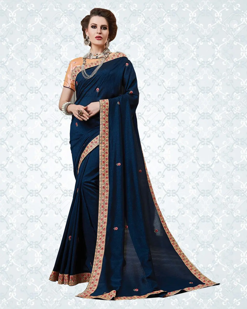 Индийская Свадебная коллекция R & D Exports, сари zari buttis с вышивкой resham в стиле lehenda