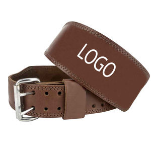 เข็มขัดหนังวัวยกน้ำหนักสำหรับเล่นยิมเข็มขัดพยุงหลังแบบสบายและมีความทนทานสูง - Product Image 1