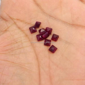 Corindón rubí Rosa natural 5x5mm corte cuadrado piedra preciosa suelta 1,10 Cts para joyería - Product Image 3