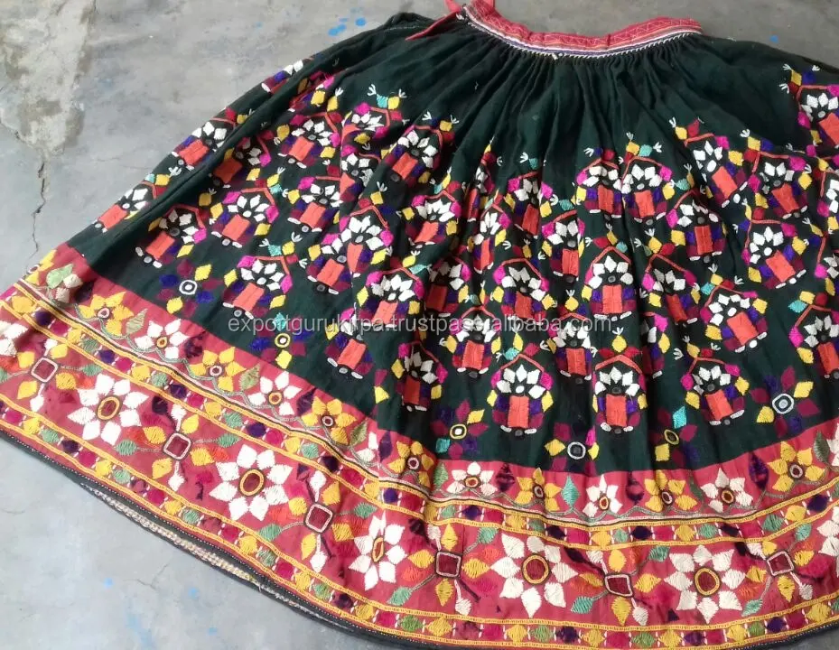 Vintage Handcrafted Embroidery Rabari Skirt 2017