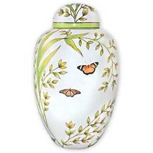 Papillon crémation urns solide métal commémoratif laiton/aluminium adultes cendres funérailles humaines Style américain/européen - Product Image 1