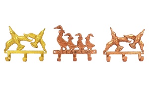 Gancho de pared de animales 3D moderno y elegante, metal artesanal con patrón de naturaleza muerta para colgar detalles de pared - Product Image 3