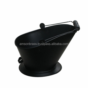 Meilleure vente seau de charbon de fer en métal enduit de poudre seau de charbon en métal fini outil de nettoyage ménager - Product Image 5