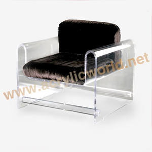 Silla de comedor acrílica transparente con respaldo redondo, diseño de fábrica China - Product Image 5