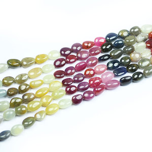 Cuentas sueltas calibradas, accesorio Natural Multi zafiro liso - Product Image 2