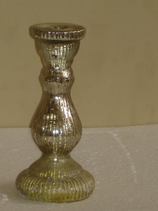 Bougeoir en verre au mercure, chandelier avec couvercle - Product Image 5