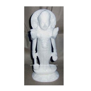 Estatua del señor Narayan, estatua de mármol blanco - Product Image 1
