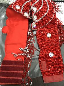 Impresionante Vestido de Danza del Vientre Estilo Clásico Egipcio, Sexy y Profesional, Tela Satén, Talla Única para Adultos, Ropa para Competencia de Danza - Product Image 5