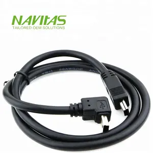 Micro Right Angle USB B Male 5 pin Connector to Mini B Connector Cable