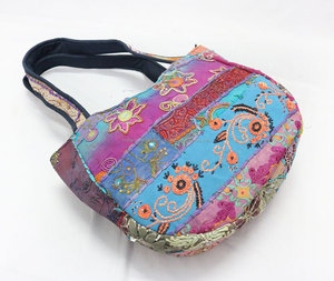 Sac à bandoulière en coton pour femmes, Vintage, fait à la main, patchwork, sac pour shopping, sacoche de transport pour filles - Product Image 5