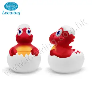 Hot Sale PVC Vinyl Dragon Dinosaur Egg Red Rubber Duck Bath Toy