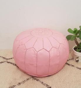 Premium Handmade Moroccan <b>Leather</b> Pouf Ottoman, Genuine <b>Leather</b> Moroccan Pouf - Product Image 1
