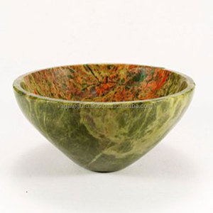 Unakite Agate & Améthyste Gemstone Bol de guérison de prière fait à la main Pierre naturelle unique pour la connexion spirituelle - Product Image 1