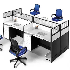 Çağdaş ofis mobilyaları kabinleri 4 kişilik koltuk ofis bölmesi iş istasyonları