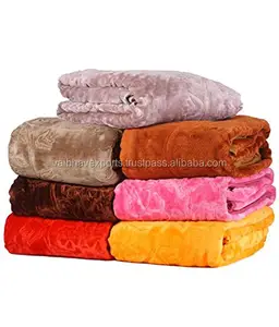 Couverture en vison Raschel Couvertures et jetés à motif mandarine de haute qualité Couverture Sherpa en molleton de flanelle - Product Image 1