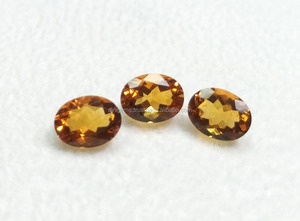 พลอยซิทรินสวยงาม ขนาด 9x7 มม. ถึง 14x10 มม. รูปทรงวงรี สำหรับทำเครื่องประดับ พลอยซิทรินเจียระไนทรงเหลี่ยม - Product Image 6