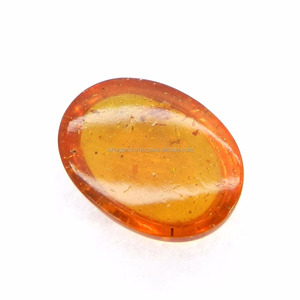 Ámbar Amarillo Sintético Creado en Laboratorio, Piedra Artificial, Cabujón Ovalado de 14x10 mm, 3.45 Quilates, Calidad AA, Gema Suelta para Joyería, Ishu Gems - Product Image 4