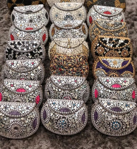 Embrague de mosaico de Metal de diseñador hecho a mano de calidad asegurada para mujeres y niñas, venta caliente en Dubai POR ARTESANÍA DE LUJO A PRECIO BAJO - Product Image 4