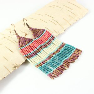 Pendientes Bohemios, Joyería Gitana, Joyería Boho, Multicolor, Pendientes de Cuentas, Hechos a Mano - Product Image 1