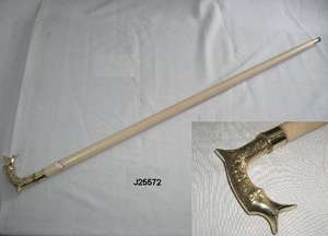 ไม้คนเดินมือจับทองเหลืองสไตล์ปลา,ของขวัญไม้เท้าสำหรับผู้สูงอายุไม้เท้าด้ามทองเหลือง - Product Image 6