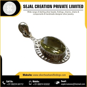 Pendentif original en argent sterling 925 avec pierres précieuses Fourniture en vrac de bijoux élégants avec motif numérique pour les collections de breloques - Product Image 2