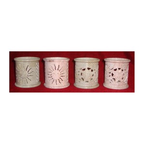 Soapstone Carving Candle Stand - Product Image 1