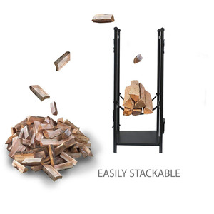 Oniya – bac à bûches en acier pour magasin de bois de chauffage, accessoires de cheminée avec <span class=keywords><strong>4</strong></span> outils - Product Image 5