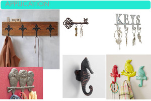 Gancho de pared de animales 3D moderno y elegante, metal artesanal con patrón de naturaleza muerta para colgar detalles de pared - Product Image 4