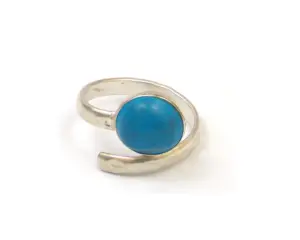 Turquoise Silver Making Fancy Adjustable Gold Plated Statement Natural Multi Gemstone Handmade Jewelry CZ Ring