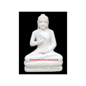 พระพุทธรูปหินอ่อนสีขาวบริสุทธิ์ - Product Image 1