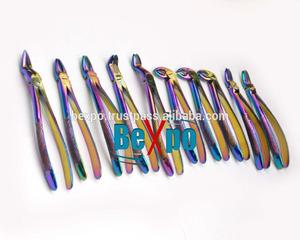 Instruments en acier inoxydable de haute qualité multicolore arc-en-ciel enduit titane couleur différente extraction kit de pinces d'extraction - Product Image 2