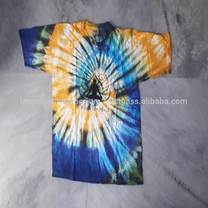 T-shirts pour hommes 100% coton tricoté, imprimés tie-dye multicolores, respirants, fournisseur en gros d'Inde - Product Image 4