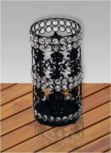 โคมไฟตั้งโต๊ะนิกเกิลสีดำที่ทันสมัยพร้อมที่บังแดดไม้ไฟฟ้าและแบตเตอรี่ขับเคลื่อนบ้านโรงแรมอ่านได้เองเซรามิก - Product Image 2