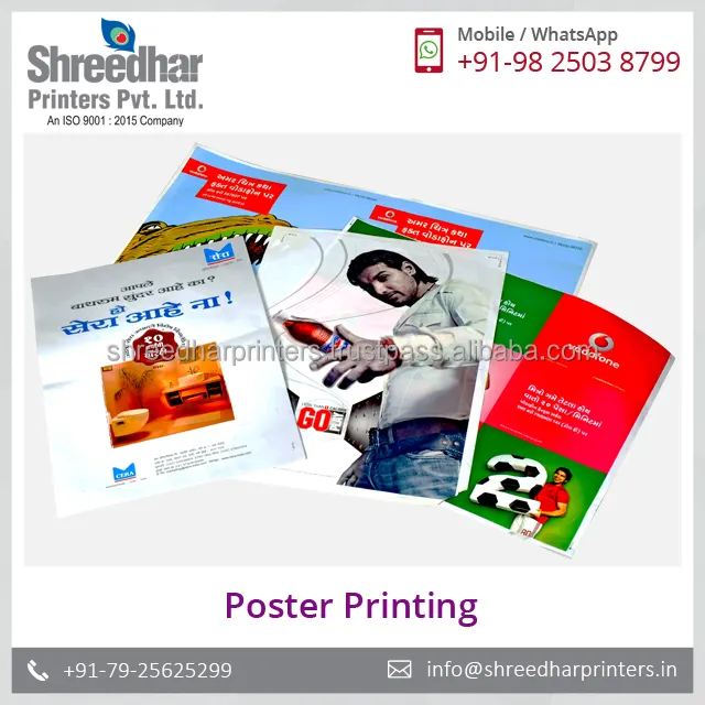 Impresión de carteles, folletos, folletos, libros, todo tipo de publicidad