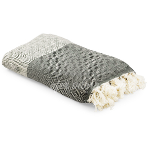 Couverture en coton turc gris Kasikci variété de couleurs disponibles-Couverture de pique-nique ou de plage, couvre-lit, usage multiple Turkiye - Product Image 3