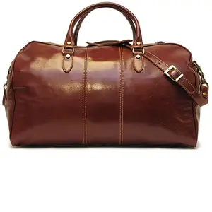 Cheap Leather Weekend Bag Genuine Leather Duffle Bag