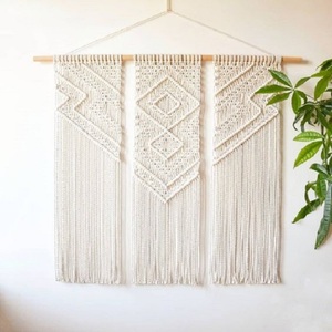 En gros Macramé Plante Cintre Nouveaux Designs Boho Home Decor Tenture Murale Jardinière pour Salon Fait à la Main - Product Image 4