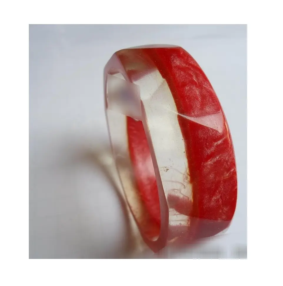 Fashionable H shape buffalo horn and resin joint cuff bangle bracelets for women for customized size