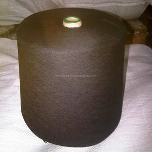 FLASH SALE Recycled Anti-Bacterial Anti-Static 12s-20s Black Cotton Blended Yarn for Fancy Knitting Weaving <b>Bleached</b> Patterns - Product Image 1