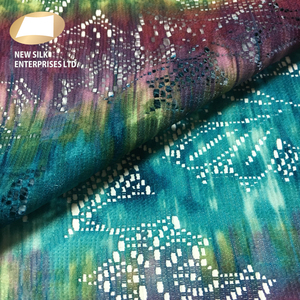 Jacquard à fleurs coloré, tissu 100% polyester, maille de couleur dégradé, haute qualité - Product Image 6