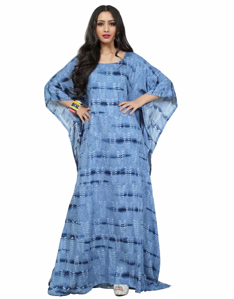 Tenue de nuit féminine imprimé, kaftan pour femme, style décontracté, vêtements ethniques indiens pour tous les jours