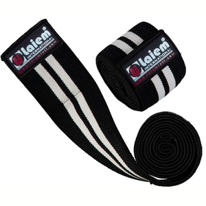Genouillère respirante unisexe de qualité supérieure 100% laine, personnalisée pour la musculation, la salle de sport, le fitness avec des bandages pour les poignets - Product Image 3